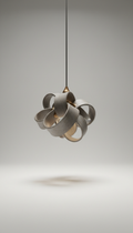 Sculptural Pendant Light in Smoked Glass